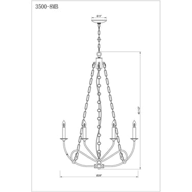 Z-Lite Arabella 8 Light Chandelier image 7