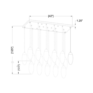 Z Lite Arden 17 Light Linear Chandelier 7