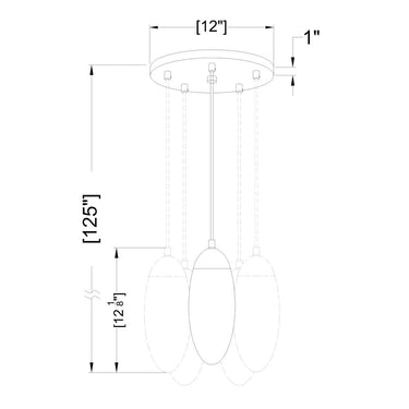 Z Lite Arden 5 Light Chandelier 7