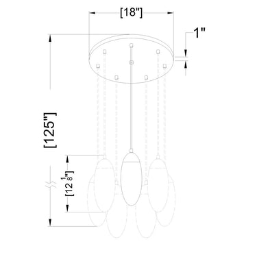 Z Lite Arden 7 Light Chandelier 7
