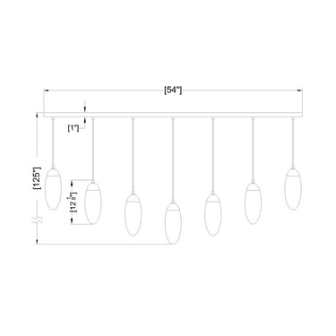 Z Lite Arden 7 Light Linear Chandelier 7