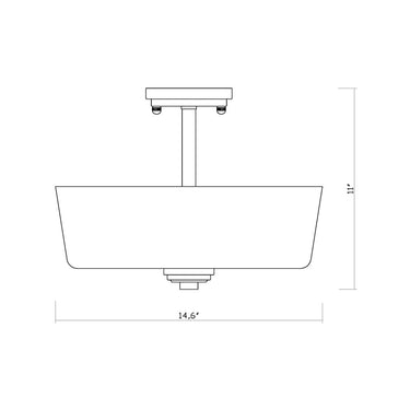 Z-Lite Arlington 3 Light Semi Flush Mount image 7