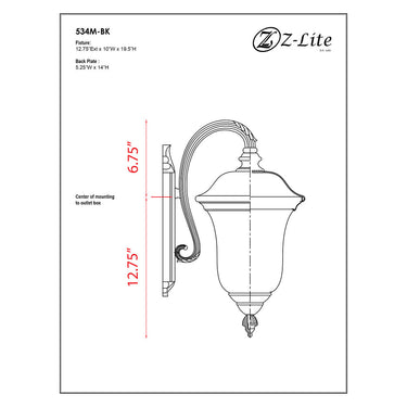 Z Lite Armstrong 2 Light 19" Outdoor Wall Light - 534M 1