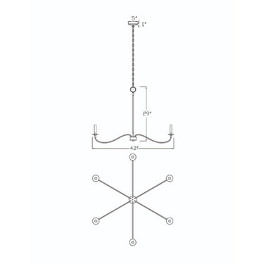 Z Lite Arrington 6 Light Chandelier - 2301-42 5