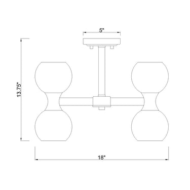 Z Lite Artemis 6 Light Semi Flush Mount 7