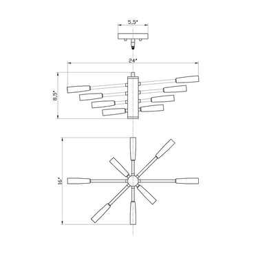 Z-Lite Ascension 8 Light Chandelier image 7