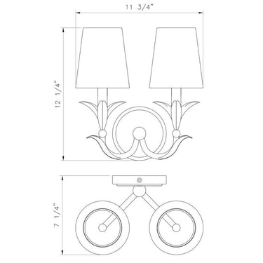 Z Lite Aslin 2 Light Wall Sconce 7
