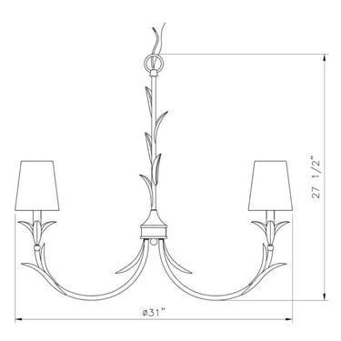 Z Lite Aslin 6 Light Chandelier 7