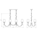 Z Lite Aslin 6 Light Linear Chandelier 7