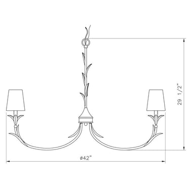 Z Lite Aslin 8 Light Chandelier 7
