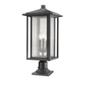 Z Lite Aspen 3 Light 24" Outdoor Pier Mounted Fixture 