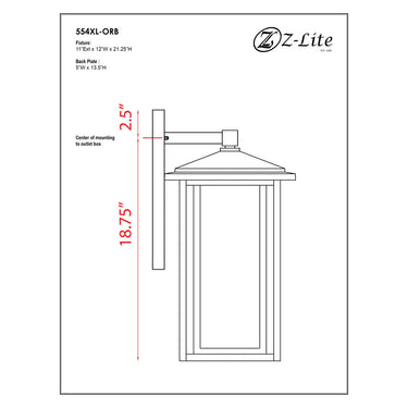 Z Lite Aspen 3 Light Outdoor Wall Light 3