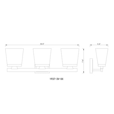Z Lite Astor 3 Light Vanity Wall Sconce 7