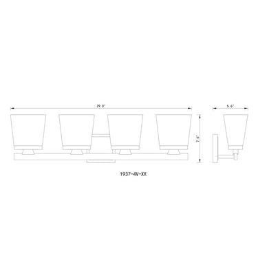 Z Lite Astor 4 Light Vanity Wall Sconce 7