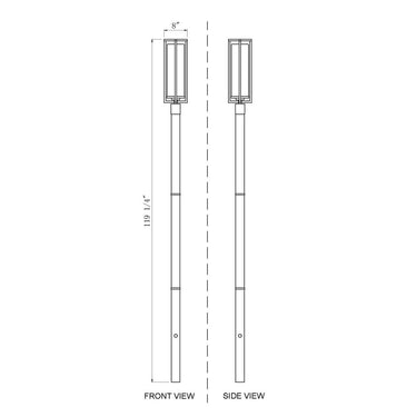 Z Lite Aura 1 Light 119" Outdoor Post Mounted Fixture 7