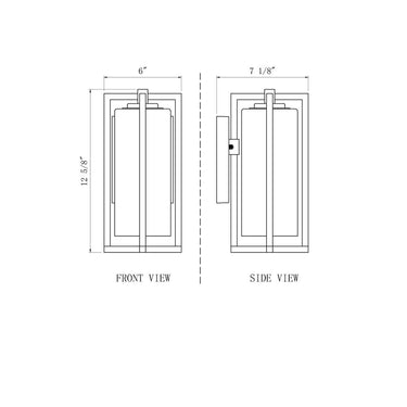Z Lite Aura 1 Light 12" Outdoor Wall Light 7