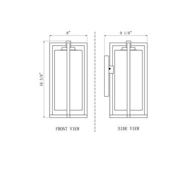 Z Lite Aura 1 Light 16" Outdoor Wall Light 7