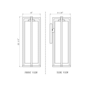 Z Lite Aura 1 Light 22" Outdoor Wall Light 7