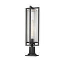Z Lite Aura 1 Light Outdoor Pier Mounted Fixture - 5013PHBR-533PM-BK 1