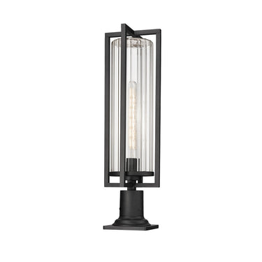 Z Lite Aura 1 Light Outdoor Pier Mounted Fixture - 5013PHBR-533PM-BK 1