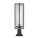 Z Lite Aura 1 Light Outdoor Pier Mounted Fixture - 5013PHBR-533PM-BK 2
