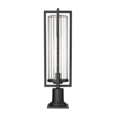 Z Lite Aura 1 Light Outdoor Pier Mounted Fixture - 5013PHBR-533PM-BK 2