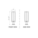 Z Lite Aura 1 Light Outdoor Pier Mounted Fixture - 5013PHBR-533PM-BK 7