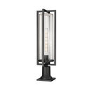 Z Lite Aura 1 Light Outdoor Pier Mounted Fixture - 5013PHBR-533PM-BK 