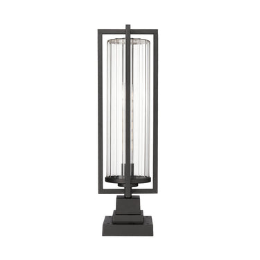 Z Lite Aura 1 Light Outdoor Pier Mounted Fixture - 5013PHBS-SQPM-BK 2