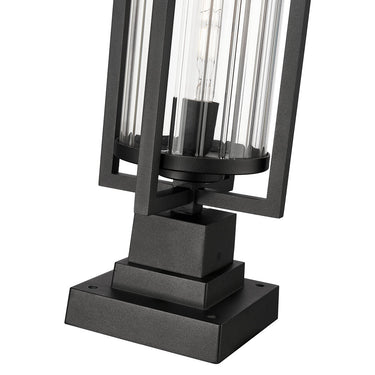 Z Lite Aura 1 Light Outdoor Pier Mounted Fixture - 5013PHBS-SQPM-BK 3