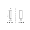 Z Lite Aura 1 Light Outdoor Pier Mounted Fixture - 5013PHBS-SQPM-BK 7
