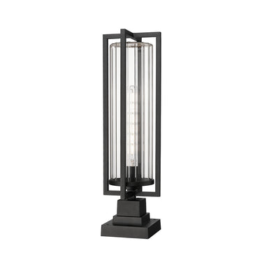Z Lite Aura 1 Light Outdoor Pier Mounted Fixture - 5013PHBS-SQPM-BK 