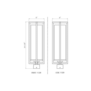 Z Lite Aura 1 Light Outdoor Post Mount Fixture 5