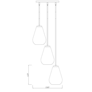 Z Lite Ayra 3 Light Chandelier 7