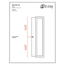 Z Lite Baden 1 Light 12" High Outdoor Wall Light 7