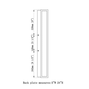 Z Lite Baden 1 Light 24" High Outdoor Wall Light 8