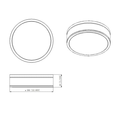 Z Lite Ballord 24W 1 Light 3" High Flush Mount 7