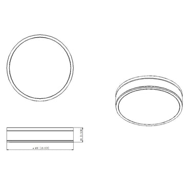 Z Lite Ballord 40W 1 Light 3" High Flush Mount 7