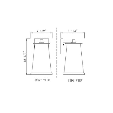 Z Lite Bar Harbor 1 Light 12" Outdoor Wall Light 7