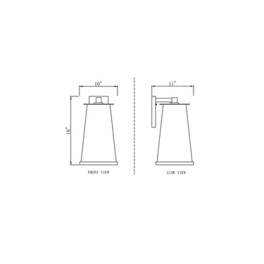 Z Lite Bar Harbor 1 Light 18" Outdoor Wall Light 7