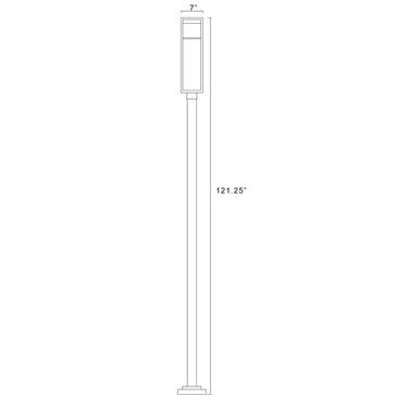 Z Lite Barwick 1 Light 113" High Outdoor Post Mounted Fixture 5