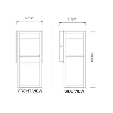 Z Lite Barwick 1 Light 12" High Outdoor Wall Light 8