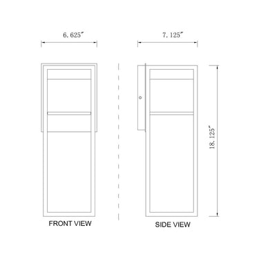 Z Lite Barwick 1 Light 18" High Outdoor Wall Light 8