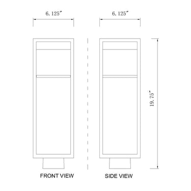 Z Lite Barwick 1 Light 19" High Outdoor Post Mount Fixture 4