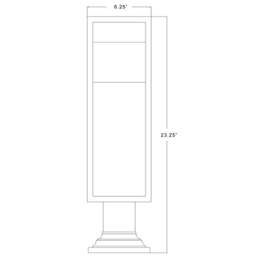 Z Lite Barwick 1 Light 23" High Outdoor Pier Mounted Fixture 7