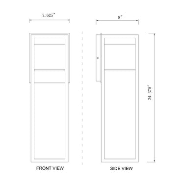 Z Lite Barwick 1 Light 24" High Outdoor Wall Light 8