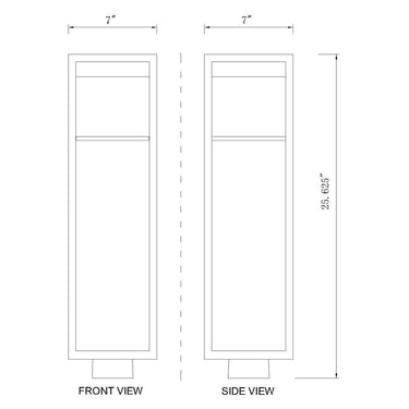 Z Lite Barwick 1 Light 25" High Outdoor Post Mount Fixture 5