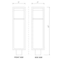 Z Lite Barwick 1 Light 27" High Outdoor Post Mount Fixture 5