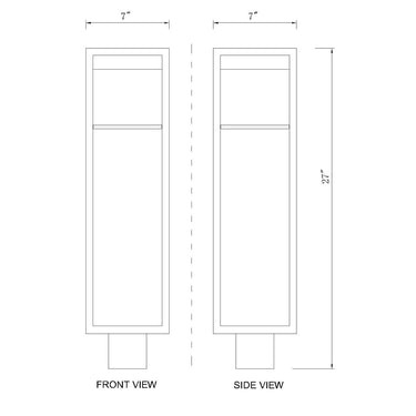 Z Lite Barwick 1 Light 27" High Outdoor Post Mount Fixture 5