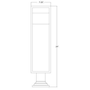 Z Lite Barwick 1 Light 29" High Outdoor Pier Mounted Fixture 7